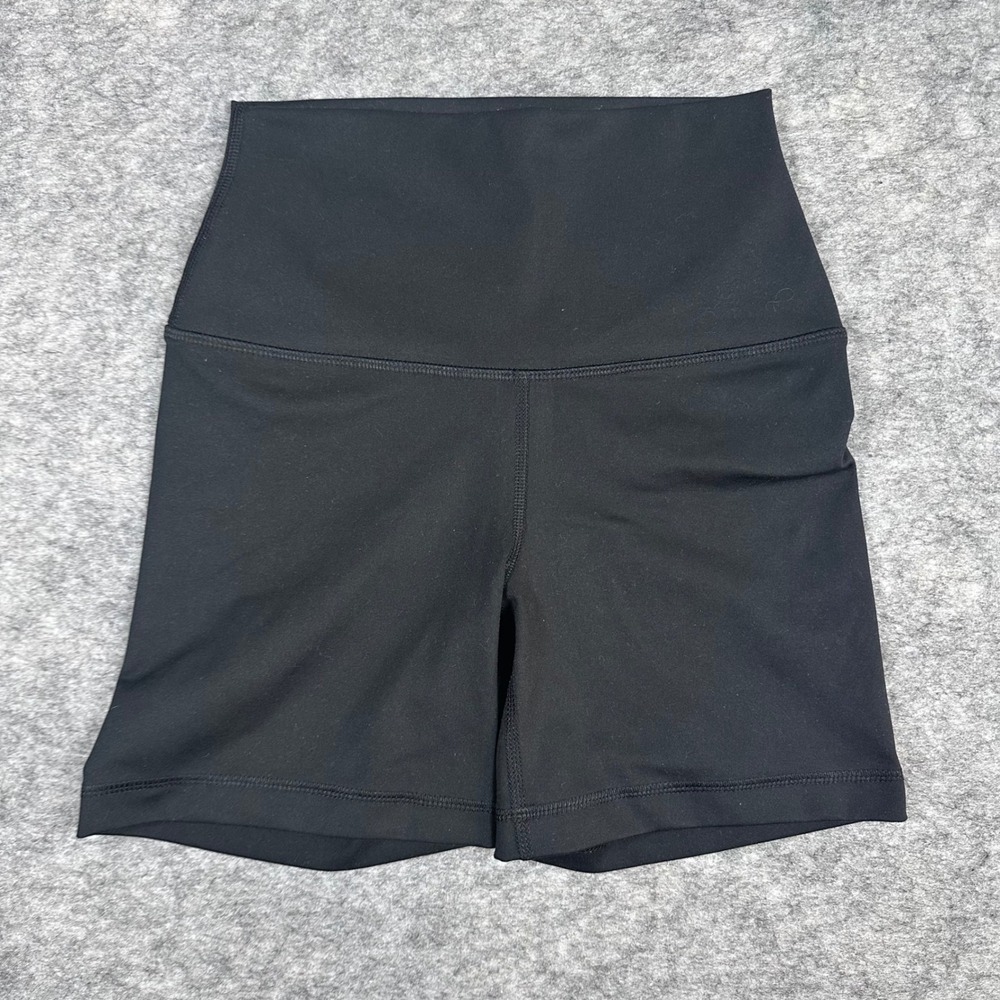 Yogalicious Lux Everyday Black 5" High Waist Biker Shorts Womens XS